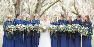 Navy Bridesmaid Dresses For Fall and Winter Weddings